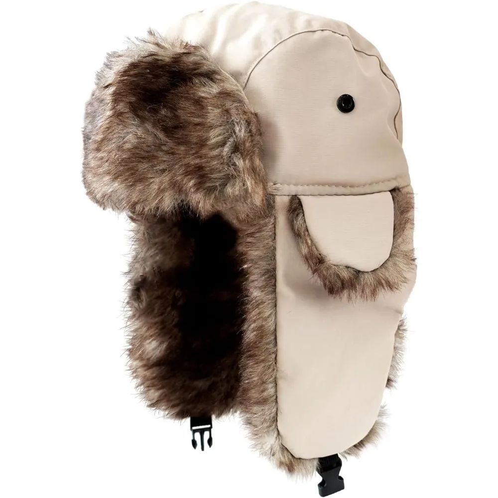 

Шапка-ловушка, зимние шапки для женщин и мужчин с ушками из искусственного меха