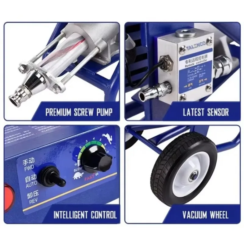 Factory Direct Selling 2500W 12L/min Texture Mortar Cement Plaster And Airless Spray Machine