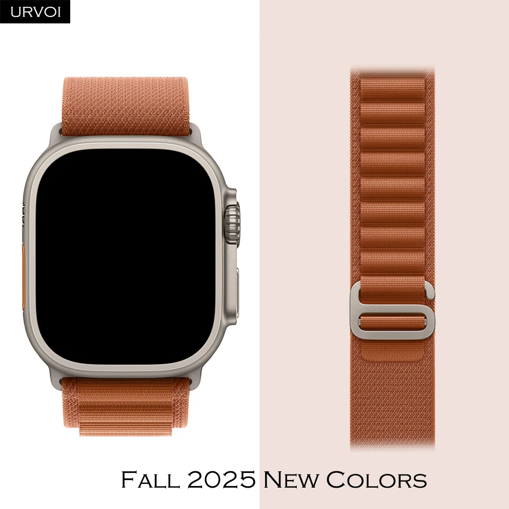 حزام URVOI لساعة Apple Ultra 3 2 سلسلة حزام 11 10 9 87 SE حلقة جبال الألب أسود G-هوك إغلاق بوليستر منسوج لساعة iWatch 49 ملم #1