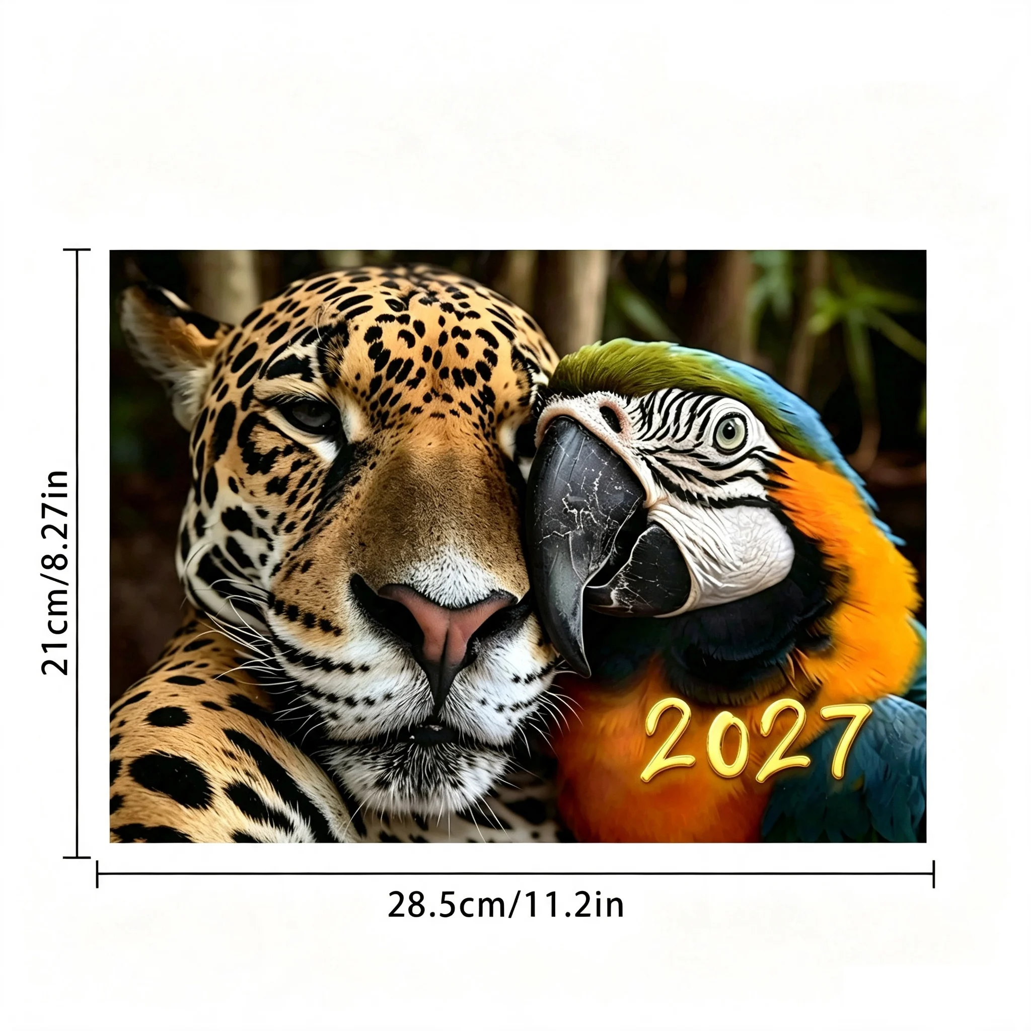 2027 Animal Wall Calendar Funny Cute Wild Animal Photos Monthly Planner Calendar Home Decor Creative Gift for Animal Lovers