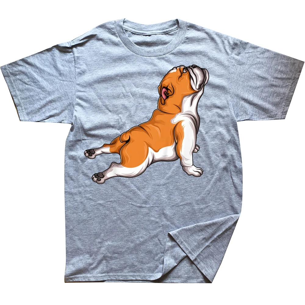 

Футболки FPEnglish Bulldog Yoga Dog Lover, летняя стильная хлопковая уличная одежда с графическим рисунком, футболка с короткими рукавами, подарки на день рождения, мужская одежда