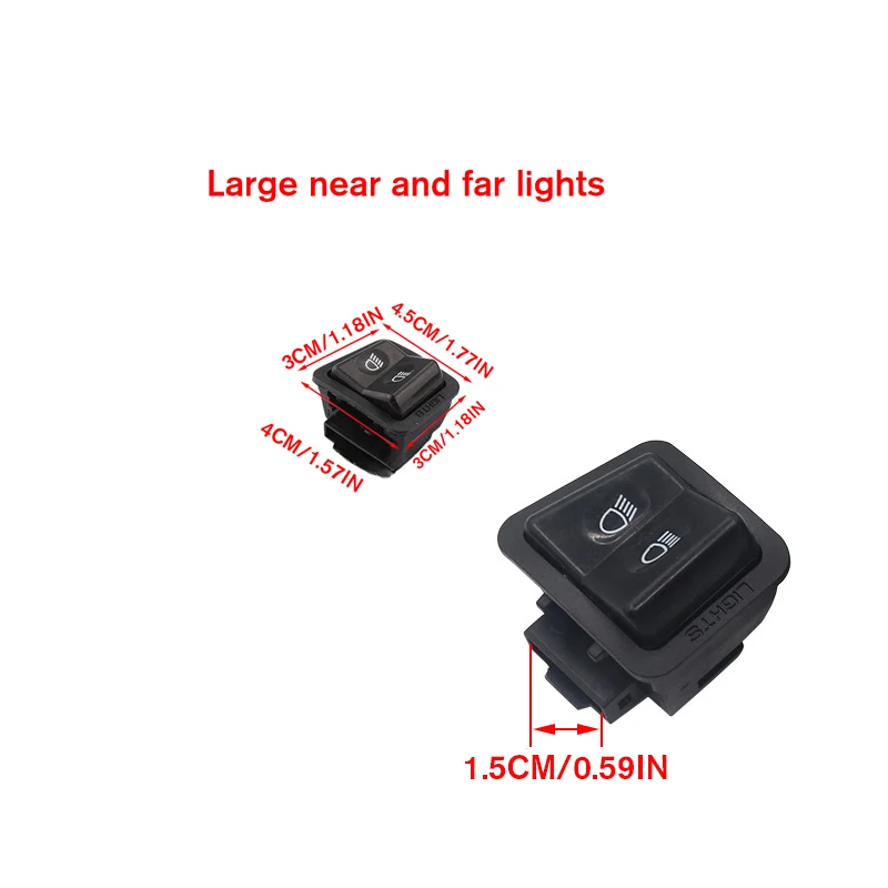 Motorcycle Scooter Switches Button Horn Turn Signal High Low Beam Electric Start Button eBike Switches Universal 125cc 150cc