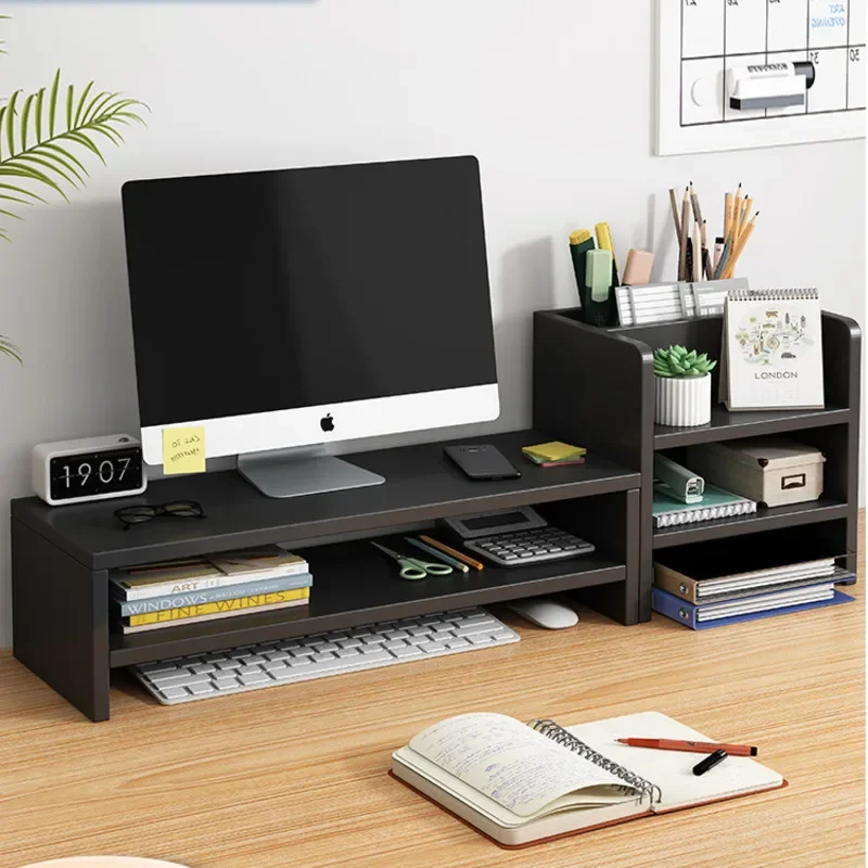 Desktop Organizer Laptop Stand, Multi-layer Grid Desk Accessory, Heightened Computer Table for Cervical Spine Protection