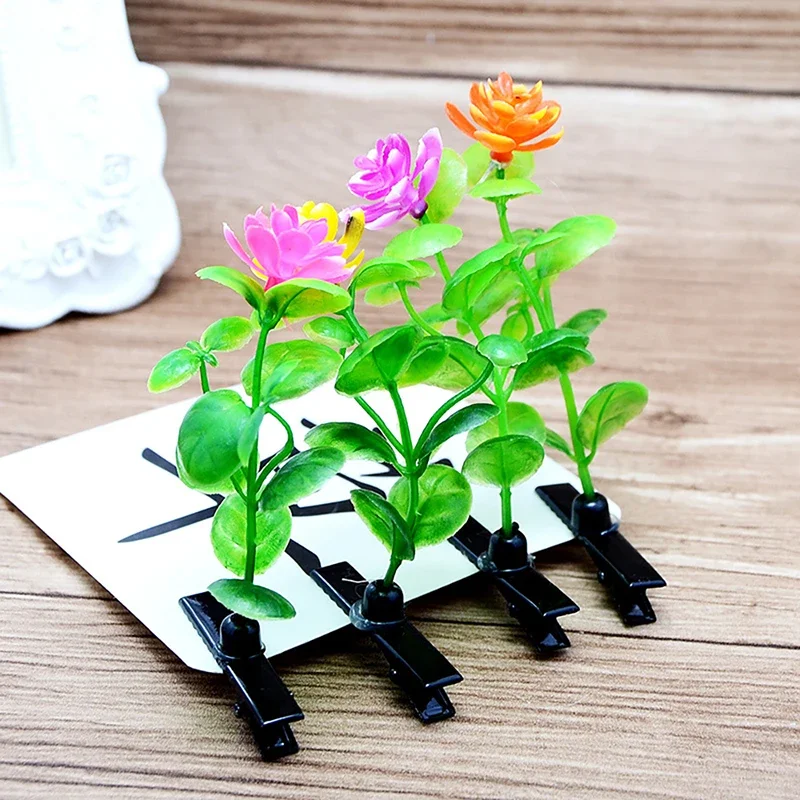 Pinces à cheveux unisexes, 10 pièces, plantes artificielles amusantes, épingles à cheveux, petits cadeaux, accessoires pour cheveux de fête, prix scolaires