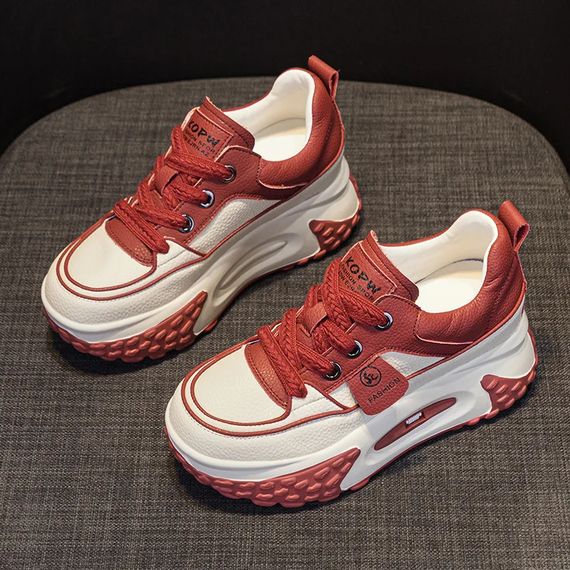 

2026 Spring New Thick soled Inner Height Increase Casual Fashion Sports Shoes for Women