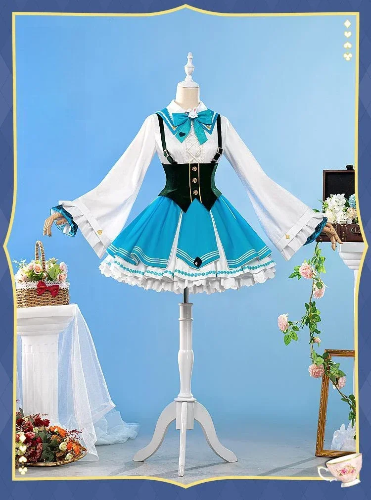 2025年新作 ロールプレイ衣装 ミクウ コスプレコスチューム 女の子 ロールプレイ制服 ドレスセット ウィッグ 衣装 ハロウィン クリスマス カーニバルスーツ