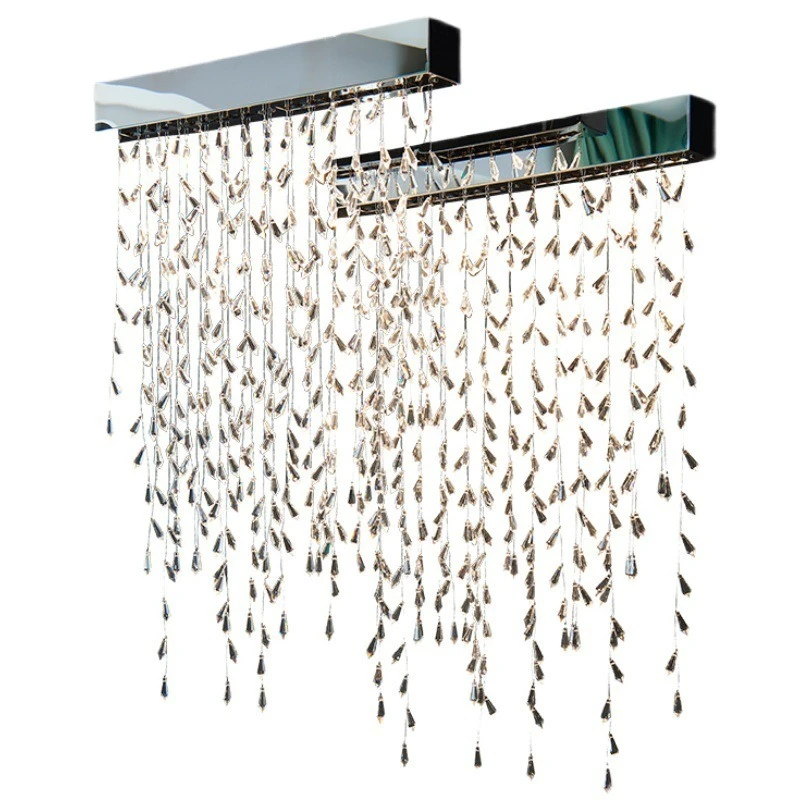 

Crystal chandelier entrance partition light luxury dining table bar table modern simple creative designer restaurant lighting