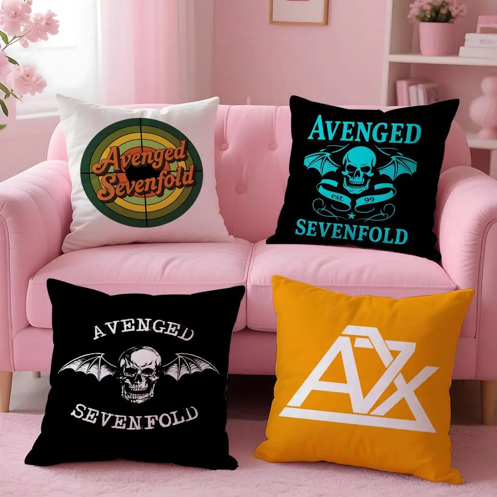 metal Avenged Sevenfold Cushion Cover Cushion Cover Set 4Pcs 50x50 45x45 40x40 Pillowcase Decorative Sofa Home Decor