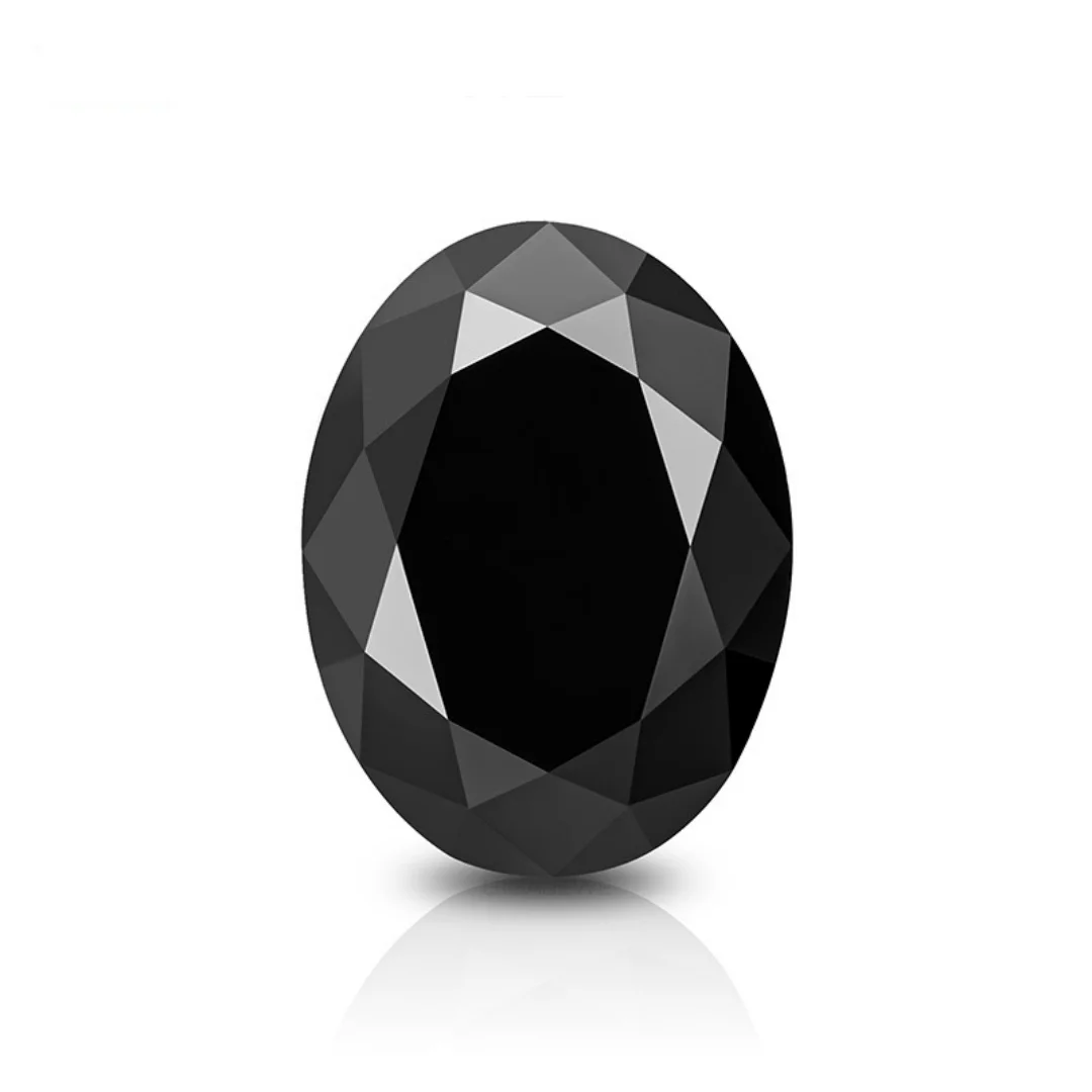 

Eme jewe Oval Cut Moissanite Loose Stone, Black D Color VVS1 Clarity Excellent Cut For Jewelry Making With Certificate
