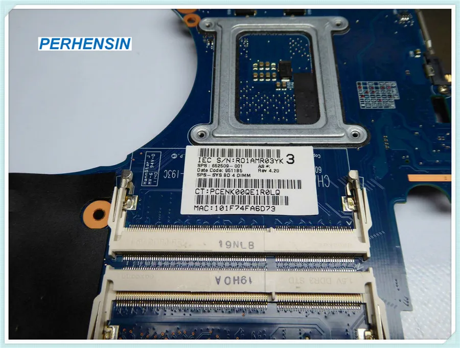 Imagem -03 - Placa-mãe para hp Elitebook Mainboard 8760w I72820qm 652509001
