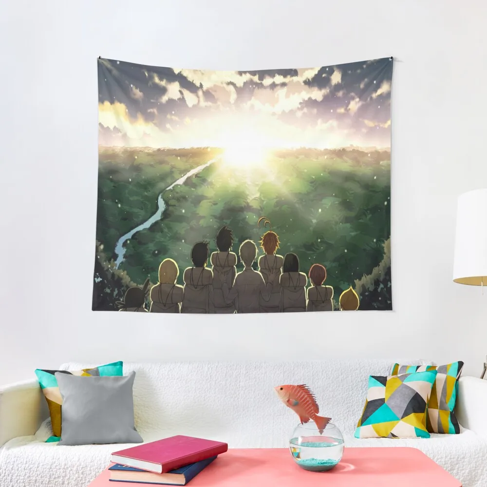 The promised neverland Yakusoku no Nebārando Tapestry Wall Hanging Decor Decorative Wall Room Decorating Aesthetic Tapestry