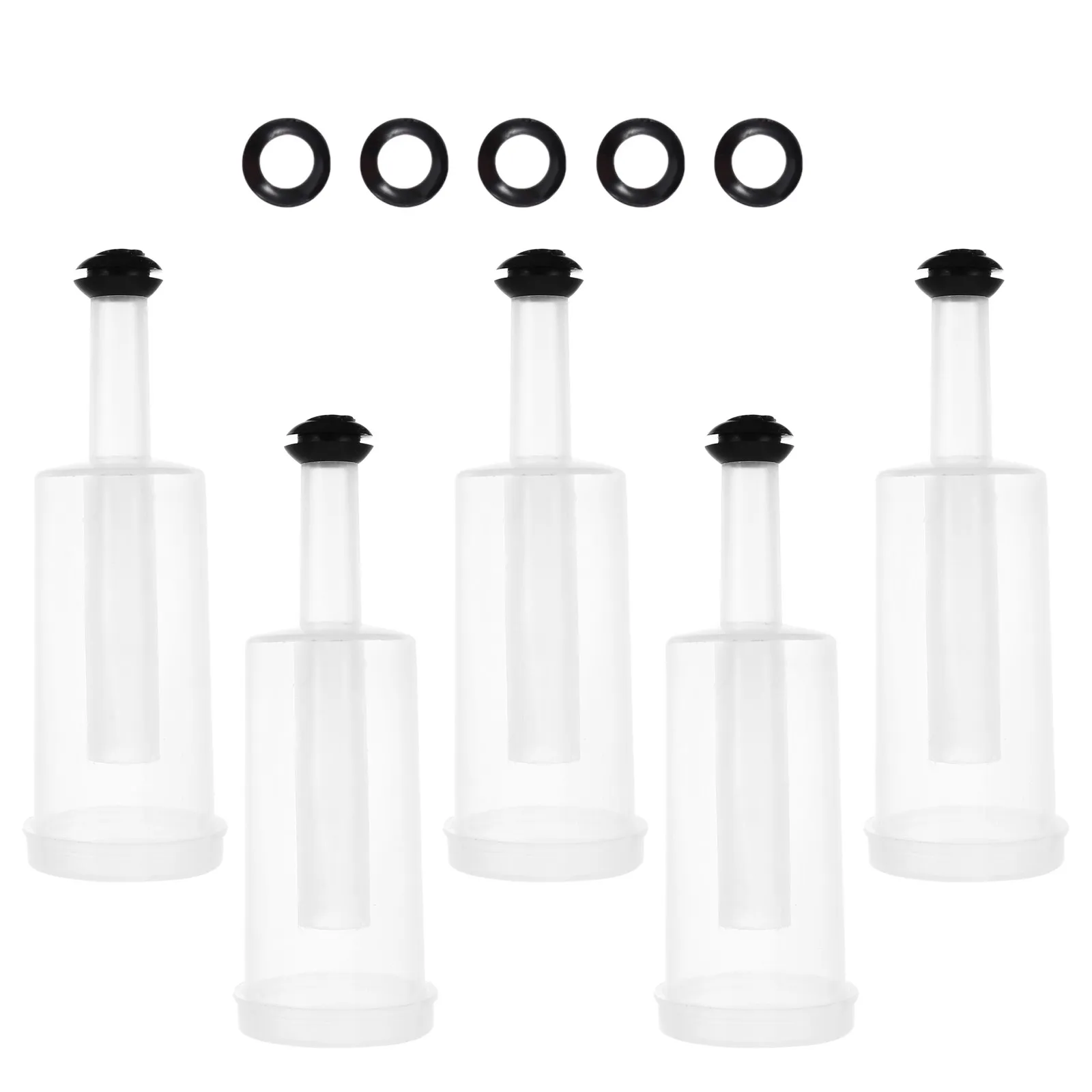 5Pcs Bubble Airlock Fermentation One-Way Valve Transparent Kit for Beer Wine Mead Kombucha Pickling Sauerkraut Home Brew