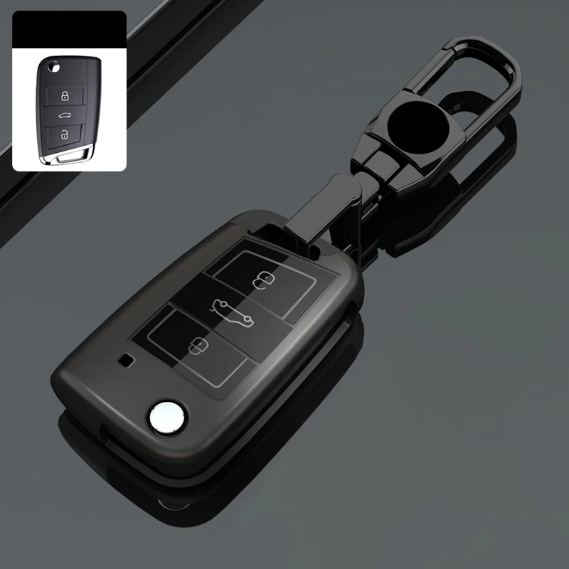 

TPU Car Key Case Cover For VW Volkswagen Golf 7 MK7 Tiguan MK2 T-roc T-cross Skoda Octavia Kodiaq Karoq Seat Ateca Leon Fob
