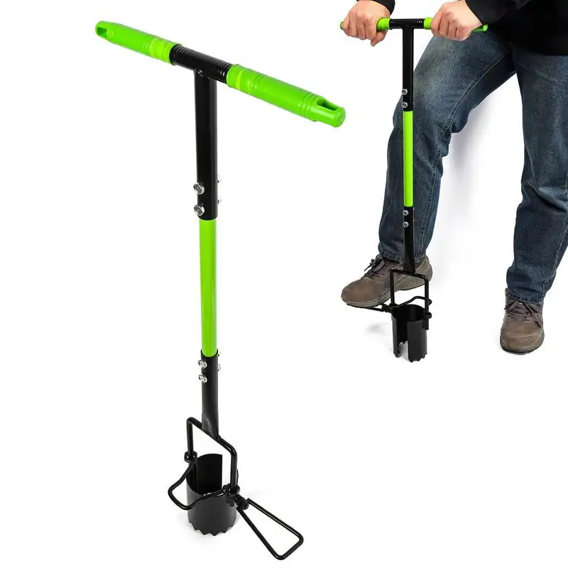 

Gardening Bulb Planter Crocus Long Handled Transplanter Comfortable T-shaped Handle Multi-purpose Gardening Tool For Weeding