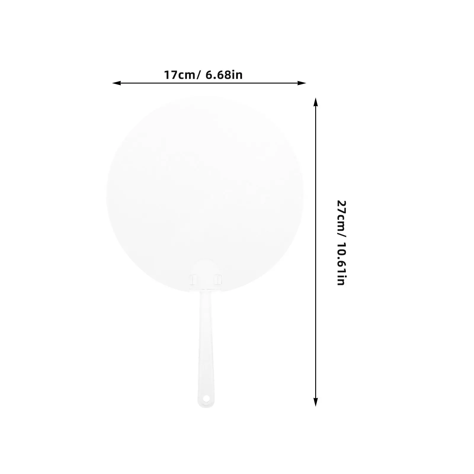 10Pcs Round Transparent Blank Hand Fan DIY Graffiti Fan for Creative Painting Craft Activity Summer Refreshment Dance Prop