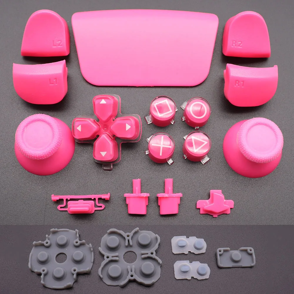 Silicone Rubber Conductive Button & Full Set Joysticks Dpad R1 L1 R2 L2 Direction Key ABXY Buttons For PS5 V1 1.0 Controller #6