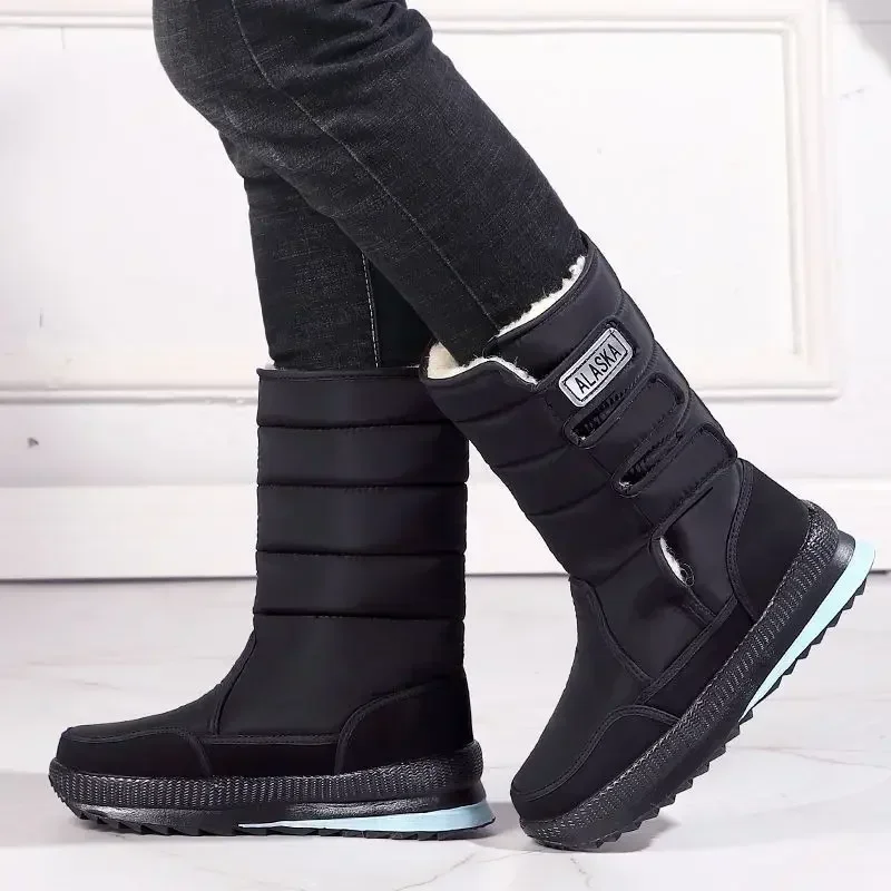 High Slip-On Platform Winter Shoes Man Long Snow Boots for Men Comfortable Fleece Anti New in Work Brands Offer Luxury Quality