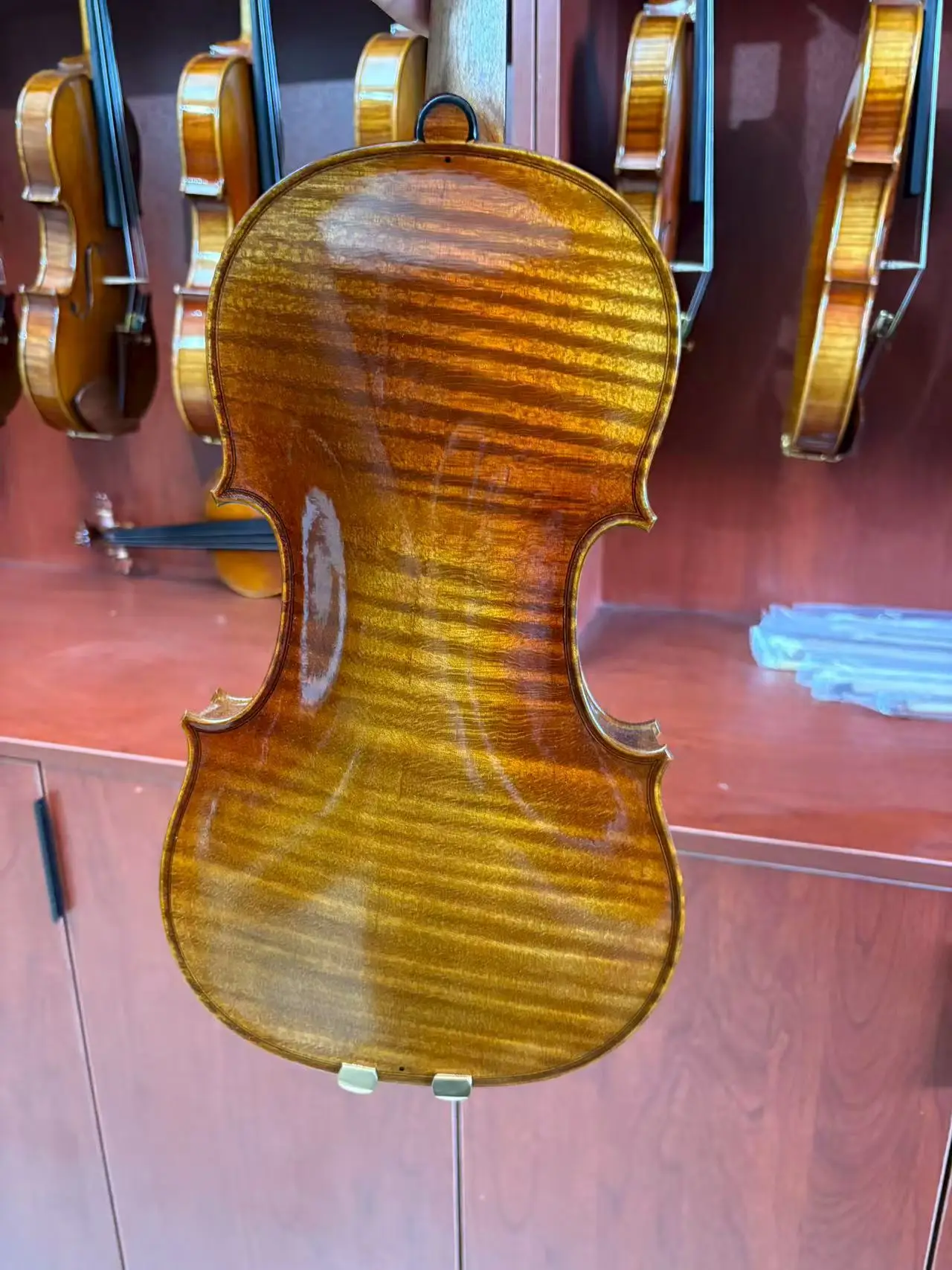 High Level Advanced Violin 4/4  Aged Spruce Maple Sweet Sound Nylon Strings Instrument