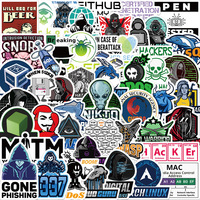 50PCS Hacker Programming Stickers for Luggage Laptop Guitar Phone Cool Suitcase Decals Waterproof Vinyl Decals
