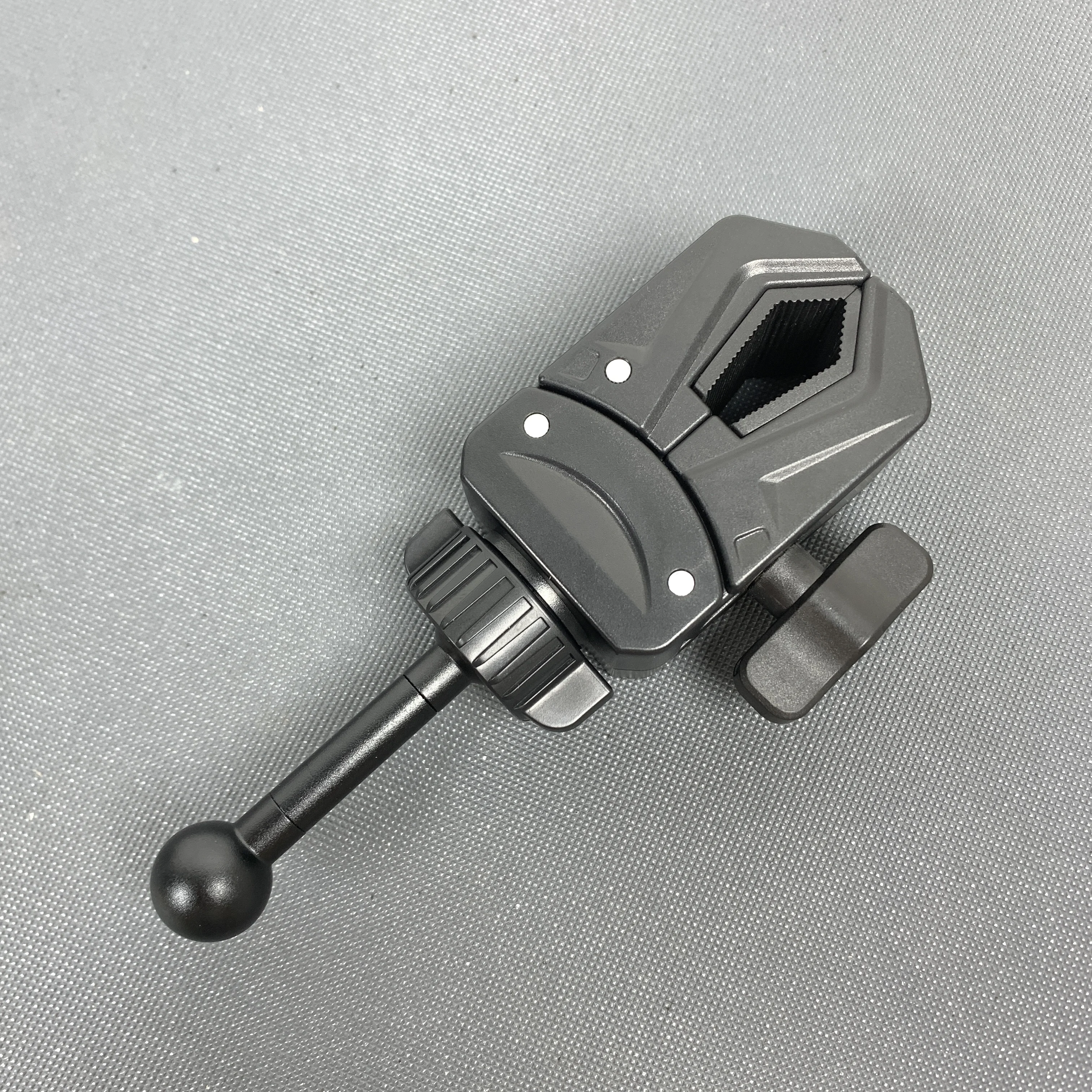 17mm Aluminum Alloy Ball Head Mechanism Clip Sports Camera Bicycle Handlebar Bracket with Extension Rod for Circular Tube Access