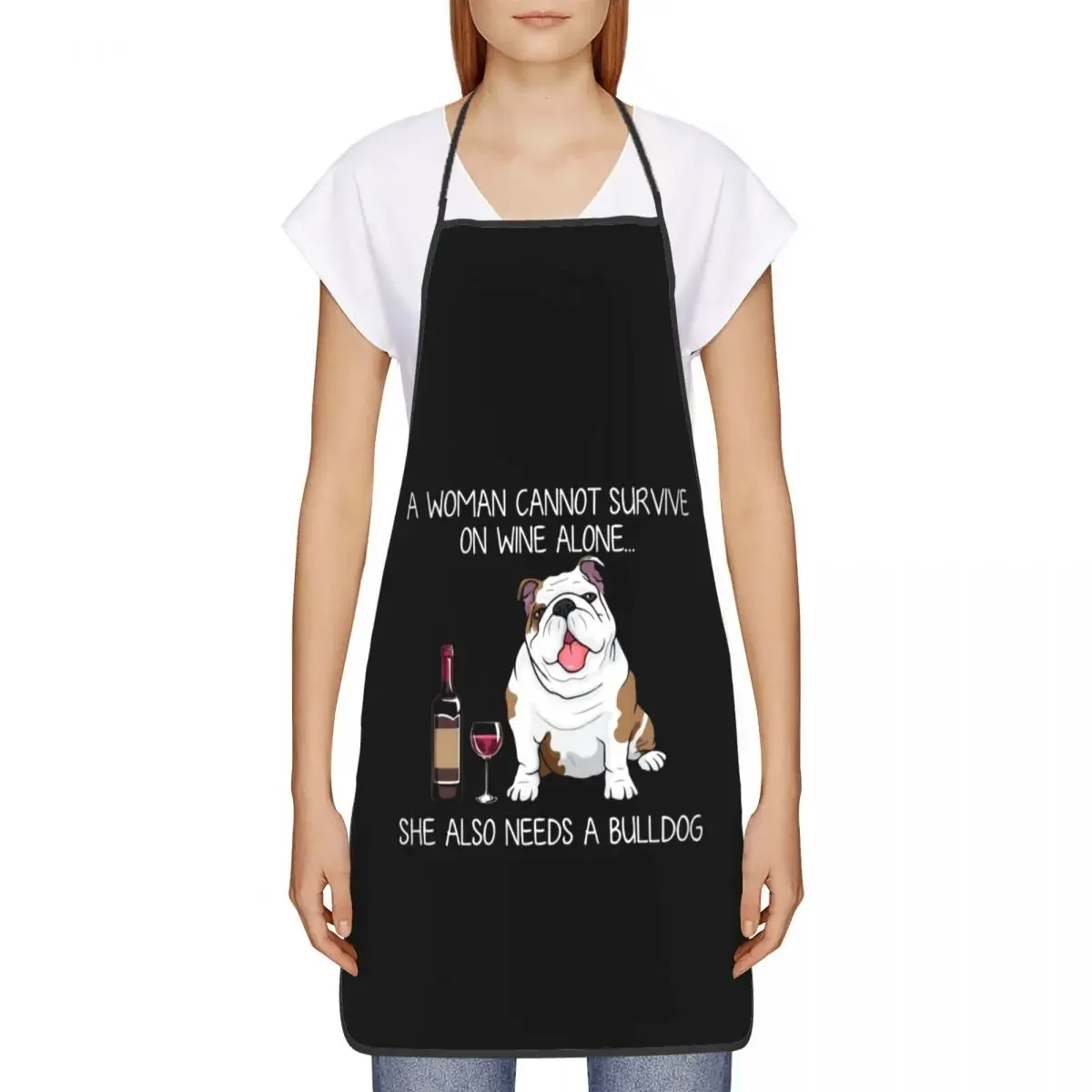 Pug Chihuahua Border Terrier And Wine Apron Men Women Unisex Adult Chef Cooking Kitchen Dog Lover Tablier Cuisine Painting