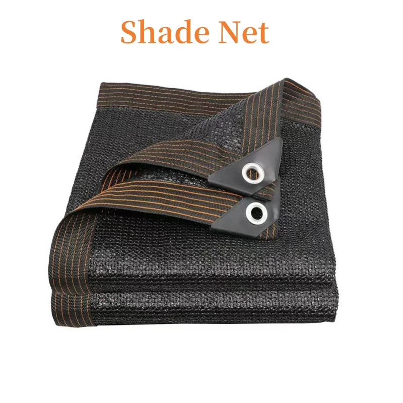 Shade Cloth Black UV Protection Shade Net Garden Plant Shade Net 6 Pin Outdoor Awning Swimming Pool Pergola with Grommet Clip