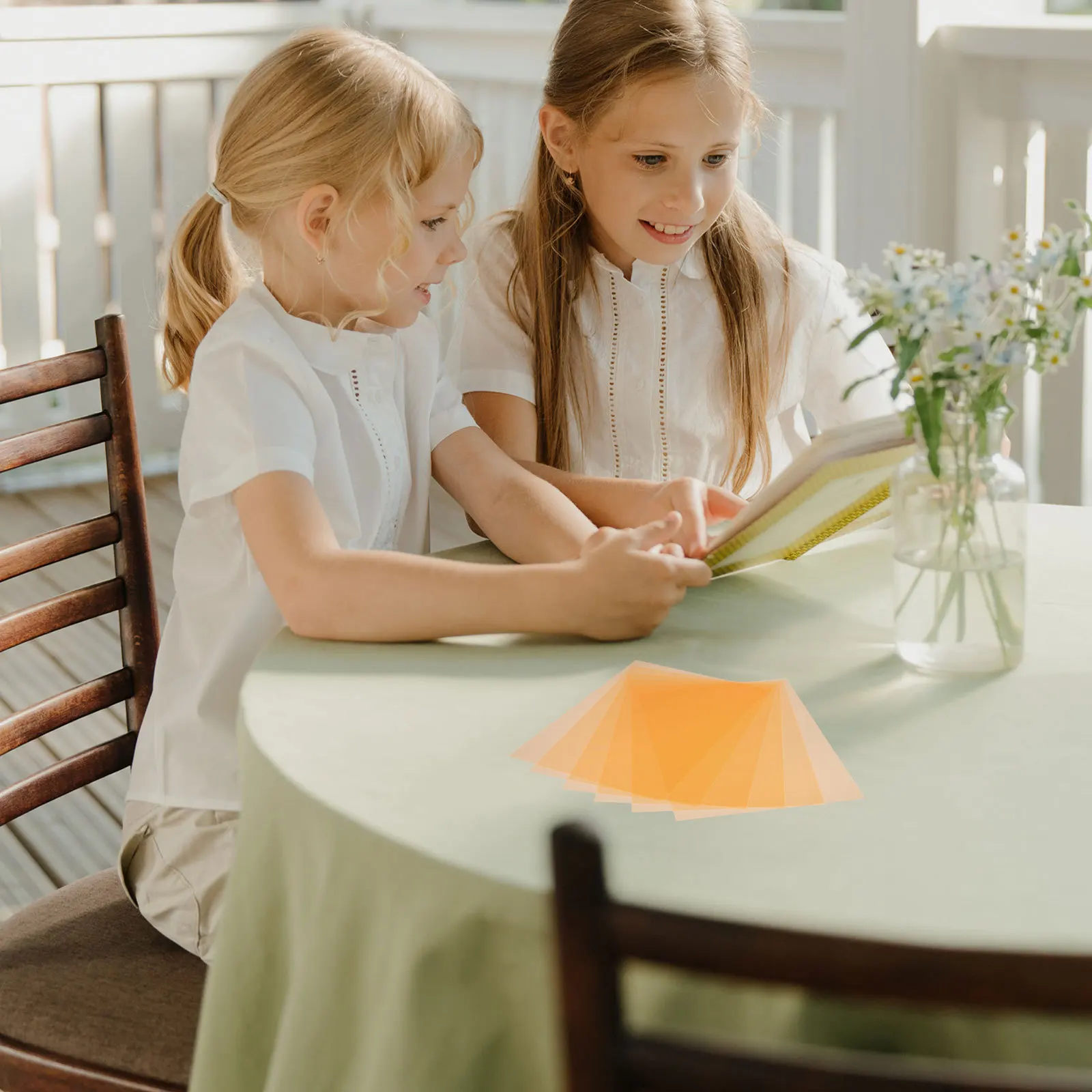 

12Pcs Colored Gel Light Filters Transparent PVC Scratch Resistant Sheets for Photography Studio LED Light Diffuser Classroom Use