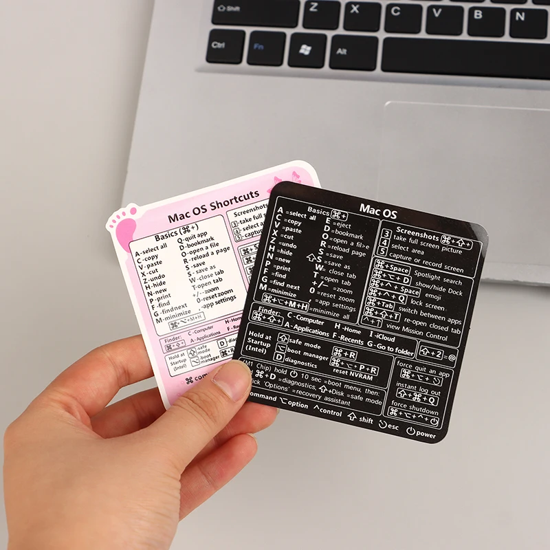 10pcs Keyboard Shortcut Stickers Letter Graphic Laptop Protective Stickers Tools
