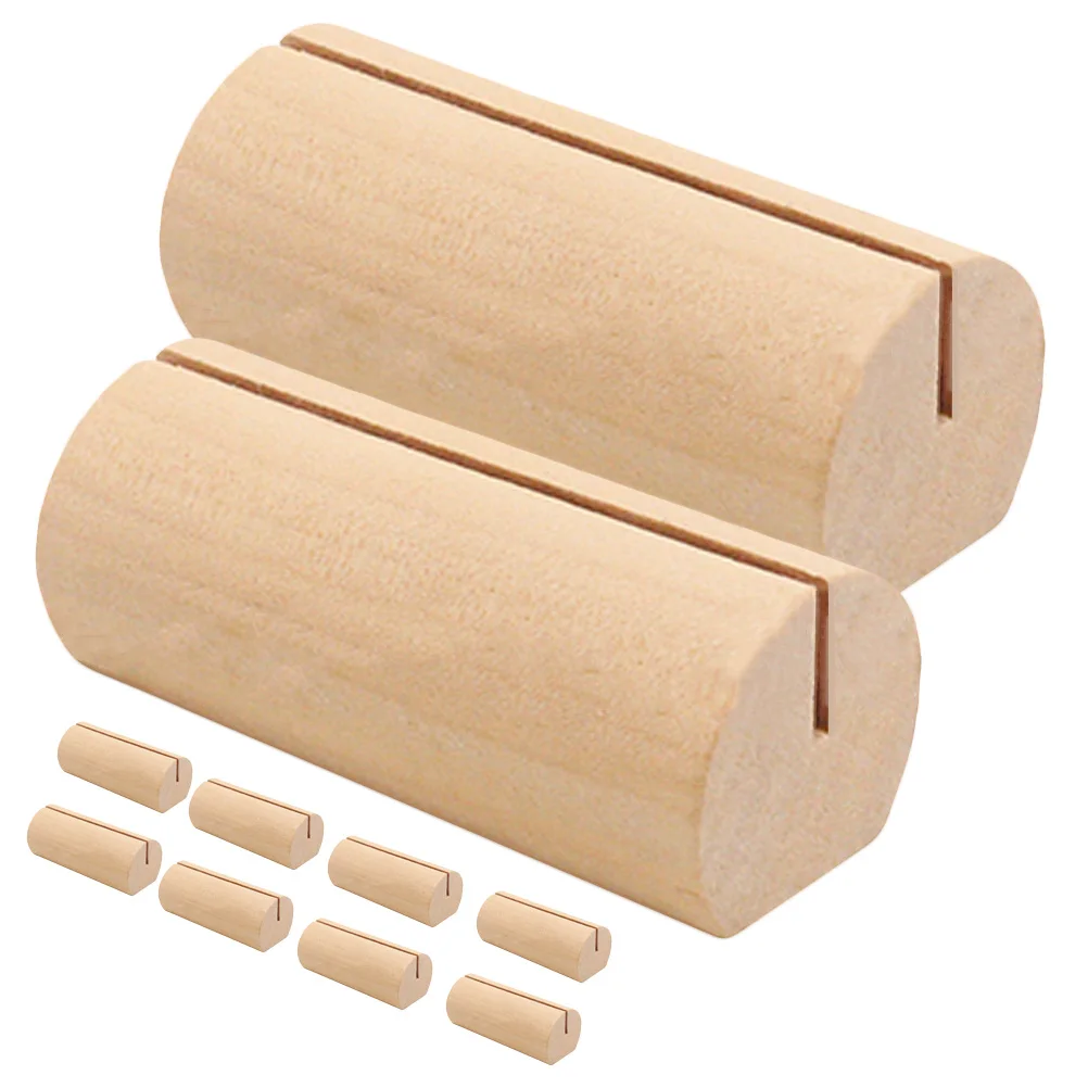 10 Pcs Wooden Table Number Holders Large Size Rustic Charm Wedding Decor Card Display Stand Postcard Holder Picture Rack