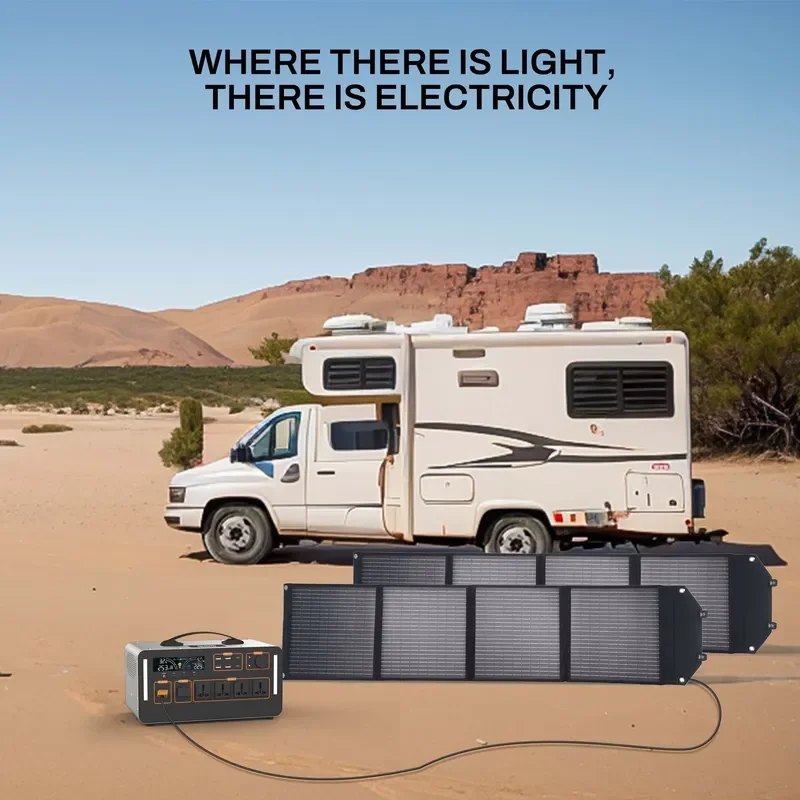 Own Factory Portable Power Station with Solar Panels Plug for Emergency Outdoor