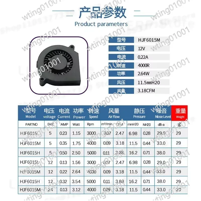 for DC6015 Turbo Blower for Auto Air Cleaner Dual Ball Bearing Waterproof 12V 24V Centrifugal Fan with Airflow Sensor Hot