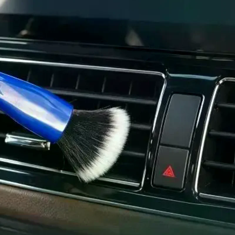 Car Interior Detailing Cleaning Brush Air Conditioning Air Outlet Dashboard Dust Cleaner Multifunctional Double-head Brush Tool
