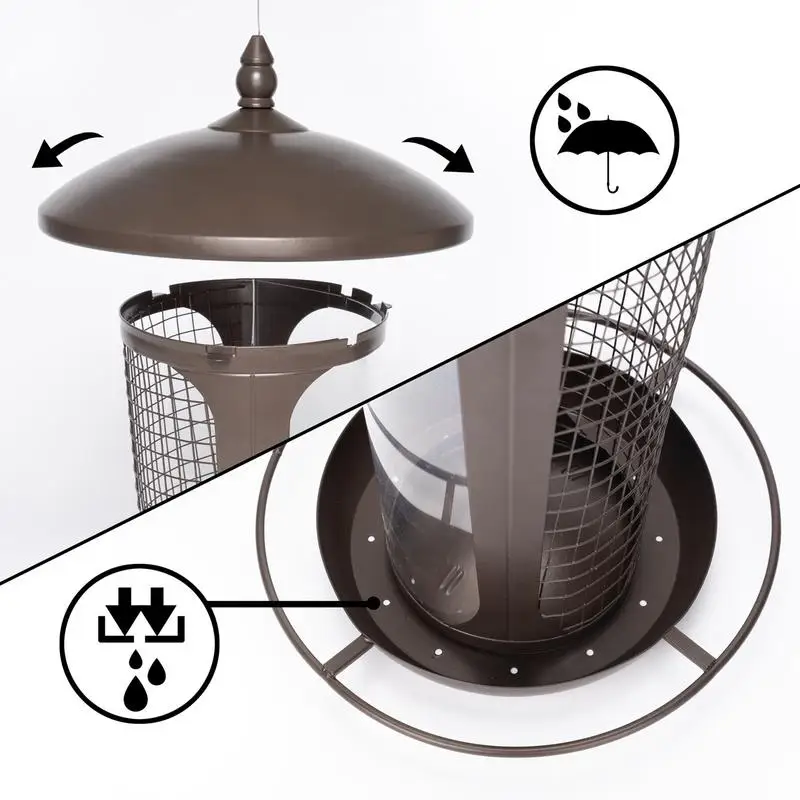 Bird Feeder For Large Birds Garden Lantern Birdfeeders Squirrel Proof Heavy Duty Large Capacity Weather And Water Resistant