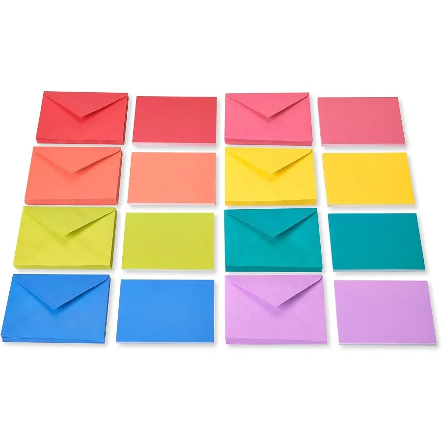 بطاقات فارغة ذات لوحة واحدة من American Greetings مع مظاريف بألوان قوس قزح لدعوات الكتابة الإبداعية والشخصية #2