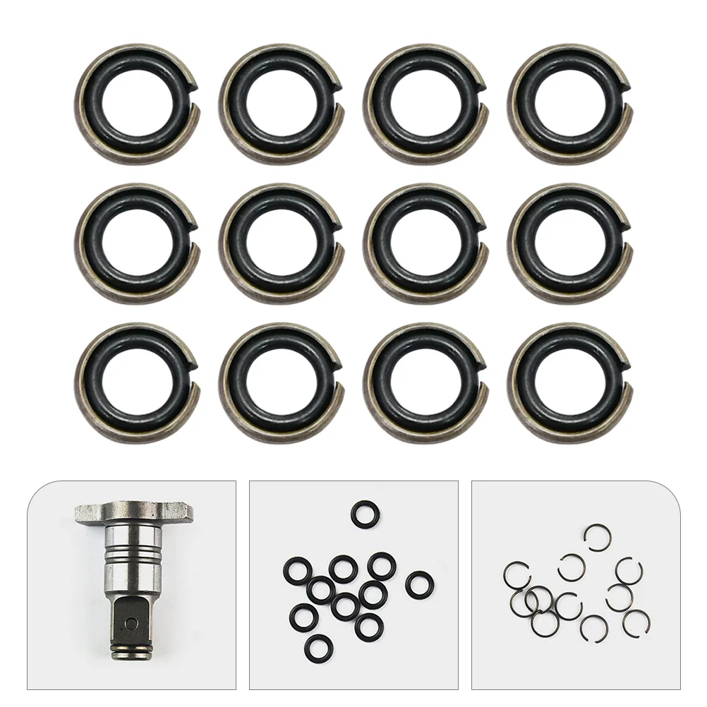 12 Sets Wrench Ring Impact Friction Socket Retainer Rings Holder Tool Parts Clips Black