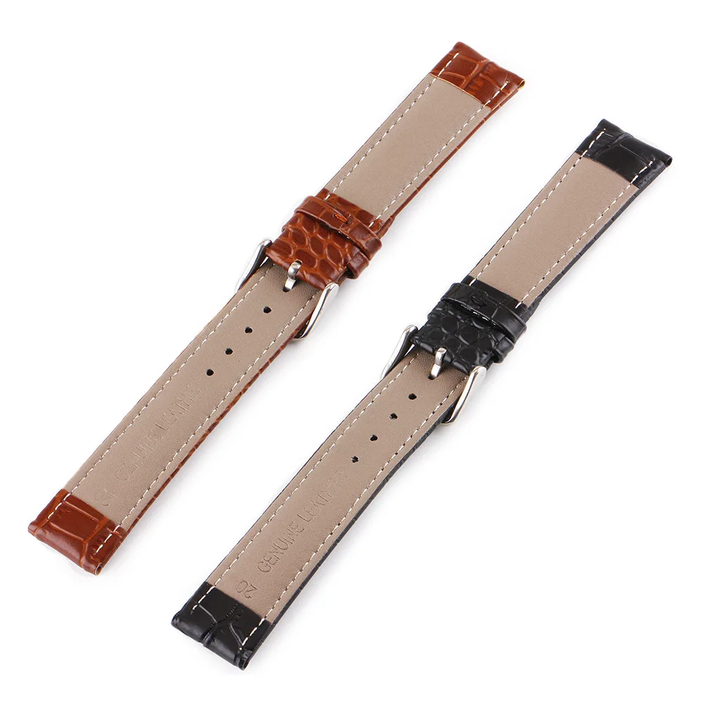 Crocodile Pattern 22mm Watch Strap Universal Leather Watchband for Smart Watch 12mm 14mm 16mm 18mm 20mm 22mm 24mm