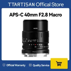 TTArtisan 40mm F2.8 Macro Lens for Sony E Mount a6600 Fujifilm XT4 XA XE X-Pro Canon M50 Panasonic Olympus M43 Nikon Z30 Camera