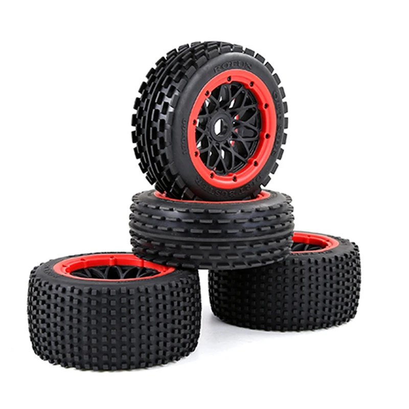 Conjunto de rodas espessadas de pneus dianteiros e traseiros off-road para peças de carro 1/5 HPI ROFUN ROVAN KM BAJA 5B Rc