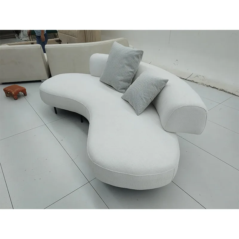 Nordic light luxury modern curved combination multi-person special-shaped Nordic reception area sofa studio sofa