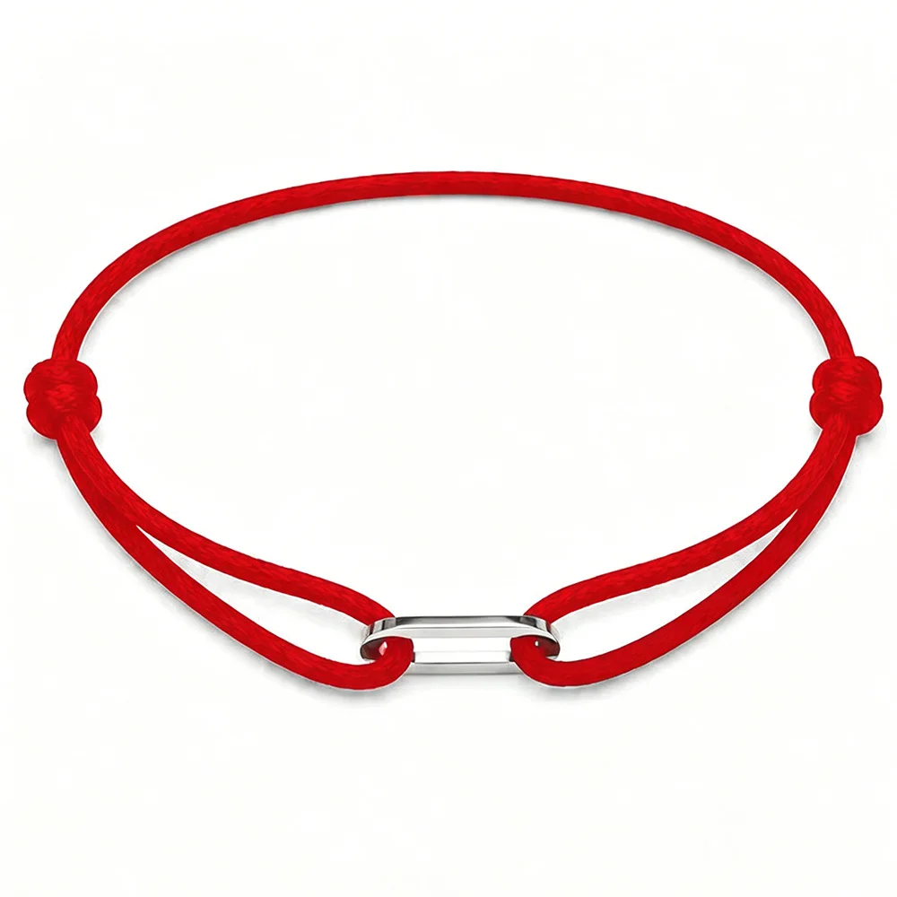 Zalman Einfaches Rundes Ovales Schnallen-Armband Geflochtenes Verstellbares DIY Buntes Seil-Armband für Damen und Herren Edelstahl-Schmuck – Detail 15