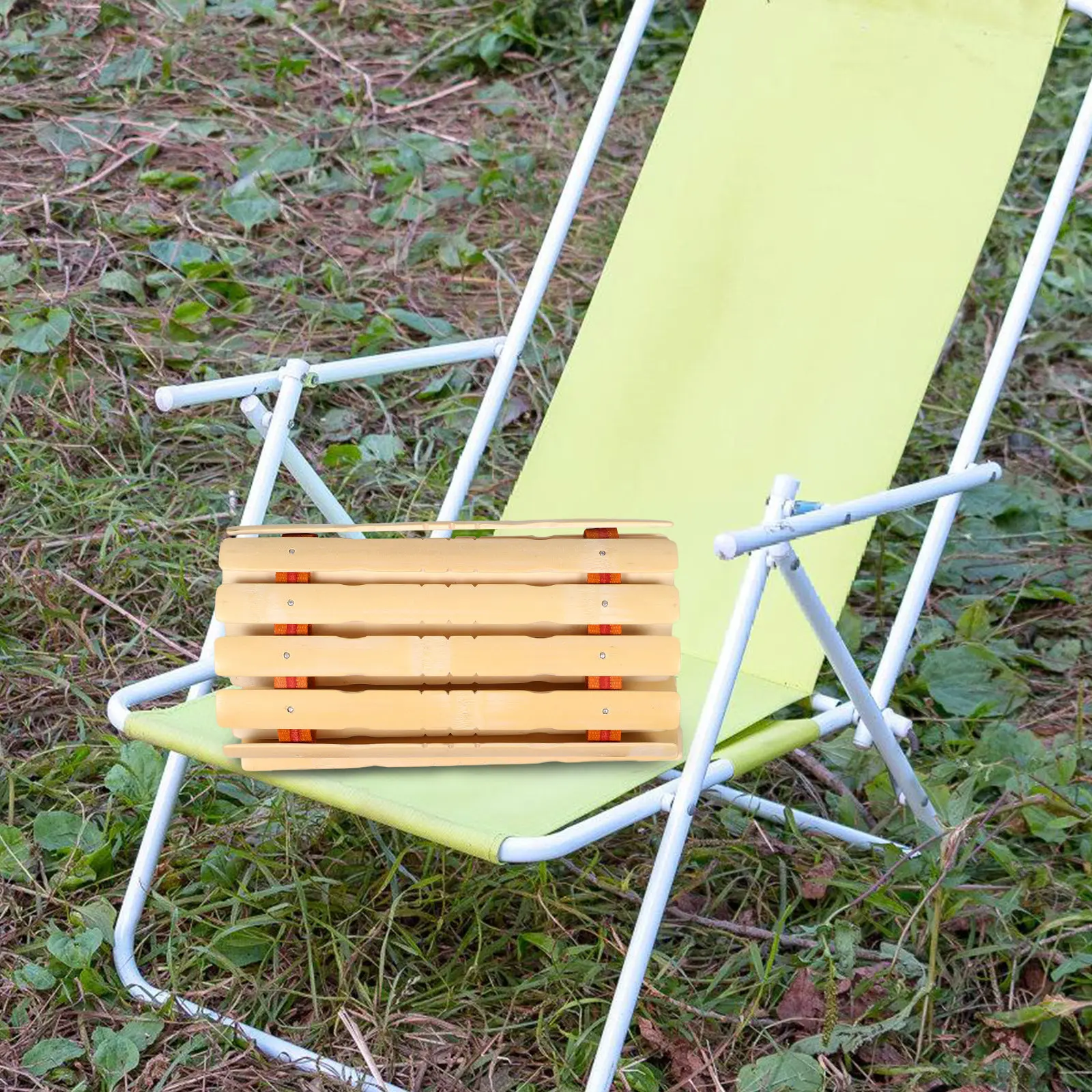 

Складное кресло-шезлонг с бамбуковым сиденьем, удобной дышащей подушкой и сменным чехлом для дома и улицы, легко хранить, портативное