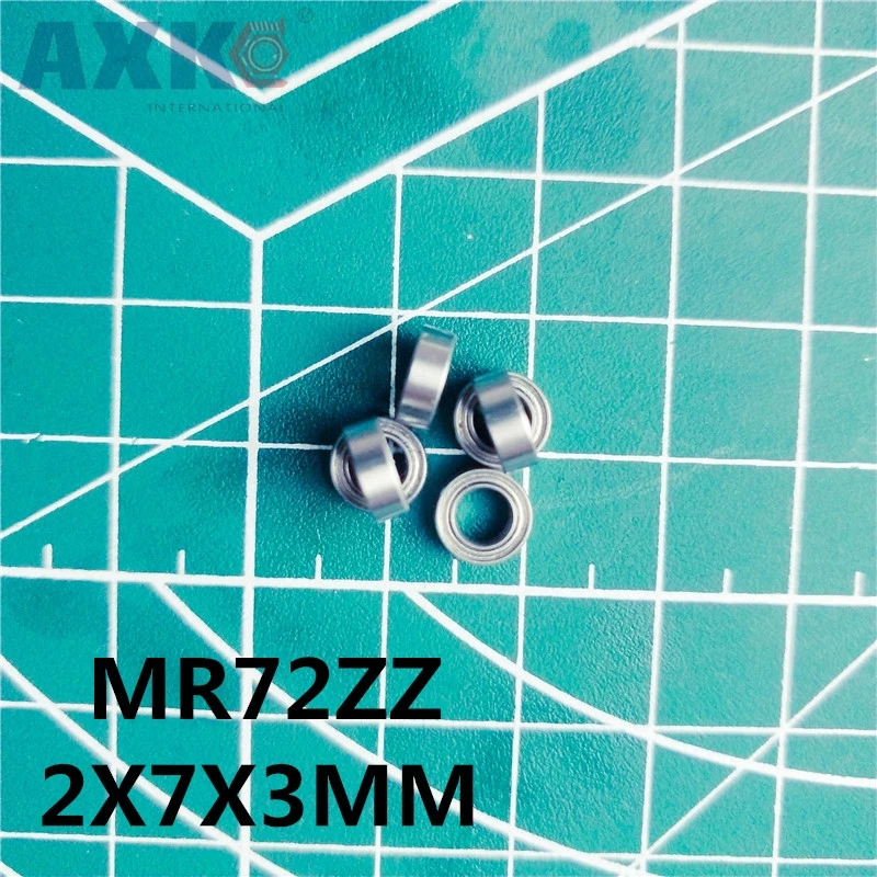 AXK 10Pcs MR72ZZ  ball bearing 2x7x3 mm Deep groove ball bearing Miniature bearing High qualit MR72Z MR72