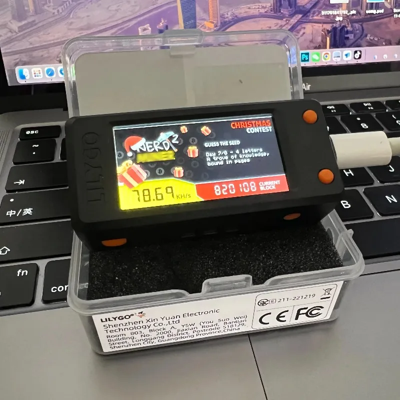 NerdMin V2 55K T-Display 1.14 Plug-And-Play Solo Lottery Nerd Min com Shell pronto para enviar