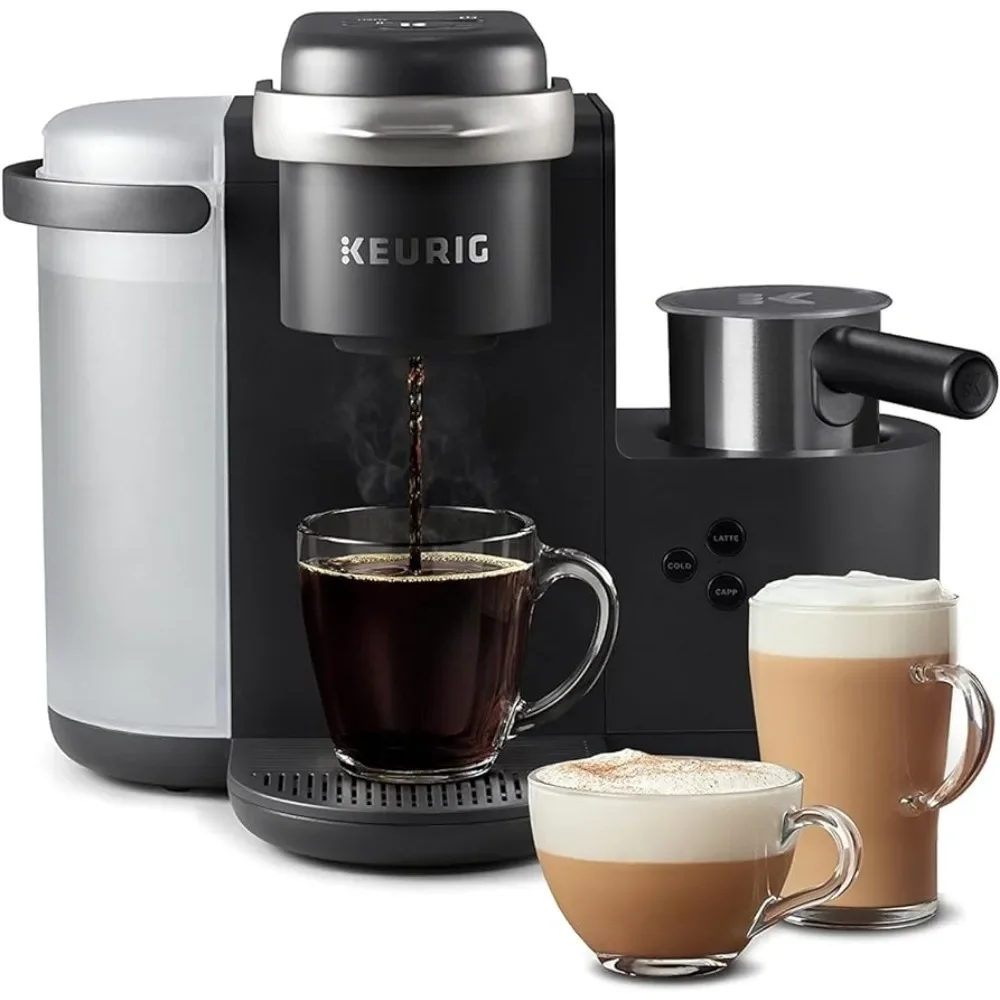 Single Serve K-Cup Coffee Machine, Latte and Cappuccino Maker, Dark Charcoal