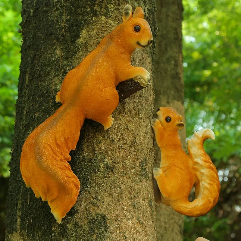 

Creative Resin Squirrel Garden Decoration Home Outdoor Accessories Simulated Animal Ornaments Fairy Garden Miniatures