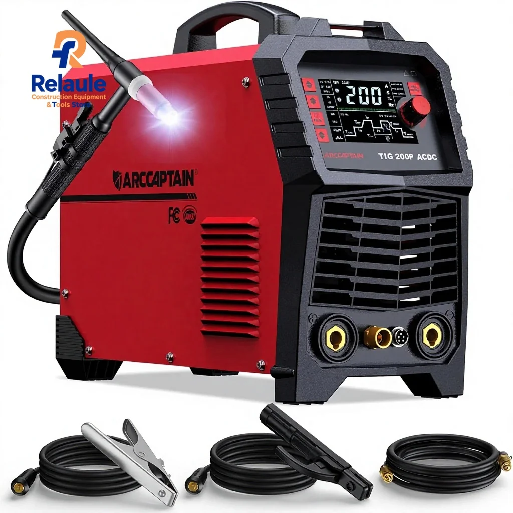 

Сварочный аппарат ARCCAPTAIN New TIG200PACDC 200А с импульсной сваркой алюминия, 110В/220В, 7-в-1, многофункциональный