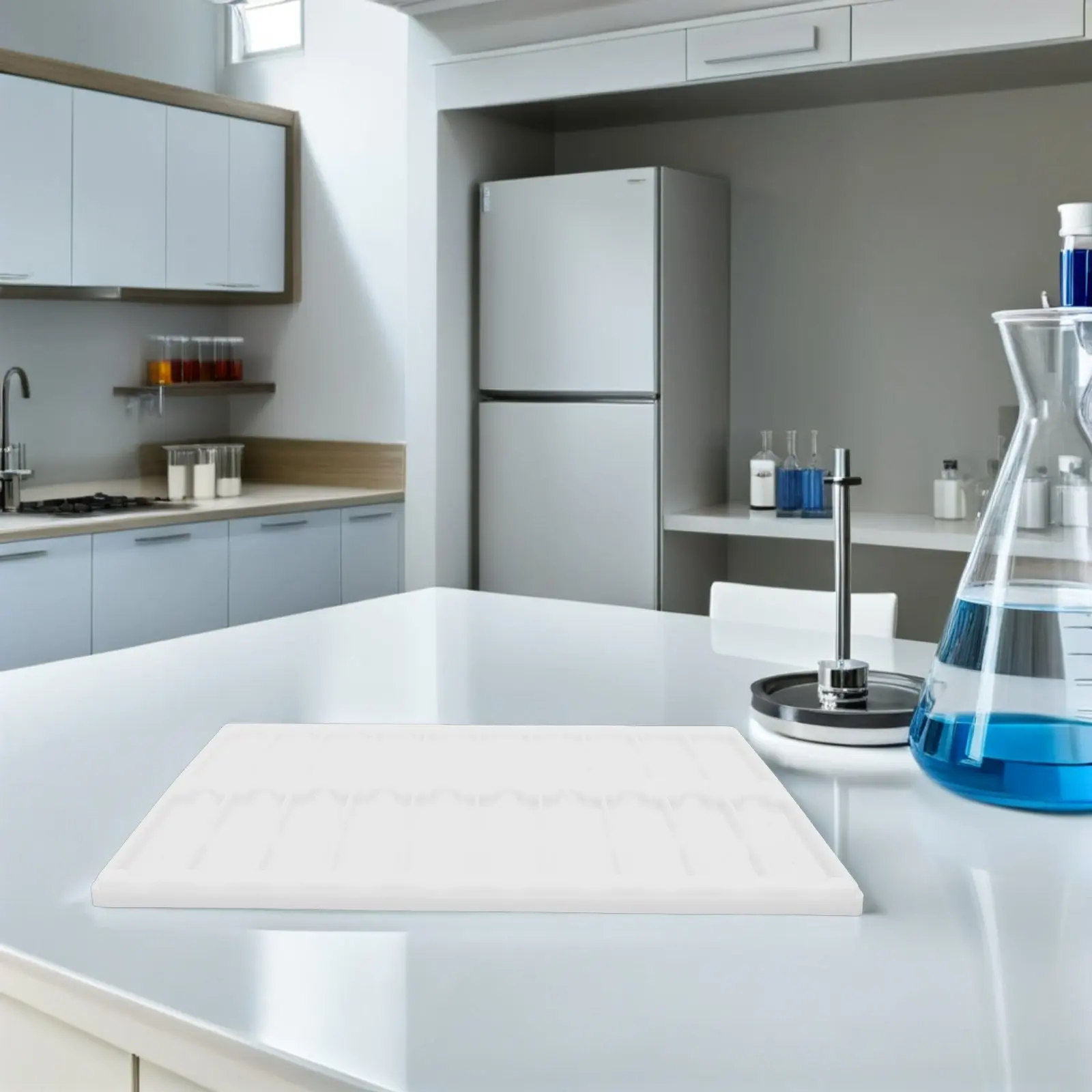 Support de séchage pour microscope (2 pièces) avec support ventilé à 20 fentes pour un séchage rapide par flux d'air, stockage sécurisé des échantillons de laboratoire, facile à nettoyer