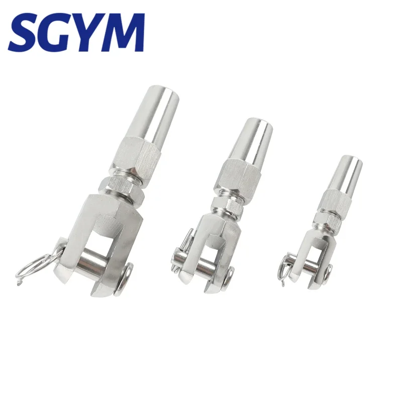 ステンレス鋼のスイベルフォーク,10個,端子,ケーブルレール,日曜大工,クイックインストール,316, 3mm, 4mm, 1, 8インチ