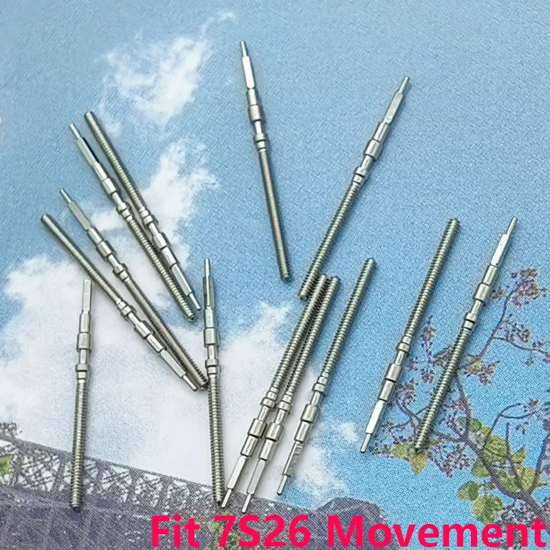 

316 Stainless Steel Watch Crown Stem Spare Parts Fits 7S26 Movement Watch Replacement Watch Crown Stem Parts