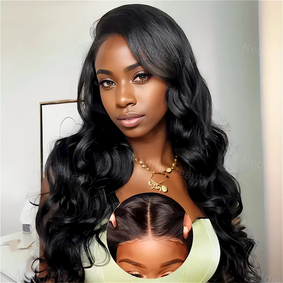 

100% Natural Lace Frontal Wig Body Wave Human Hair 40 Inch Brazilian PrePlucked Wigs For Women Choice Closure Ready To Wear Wig